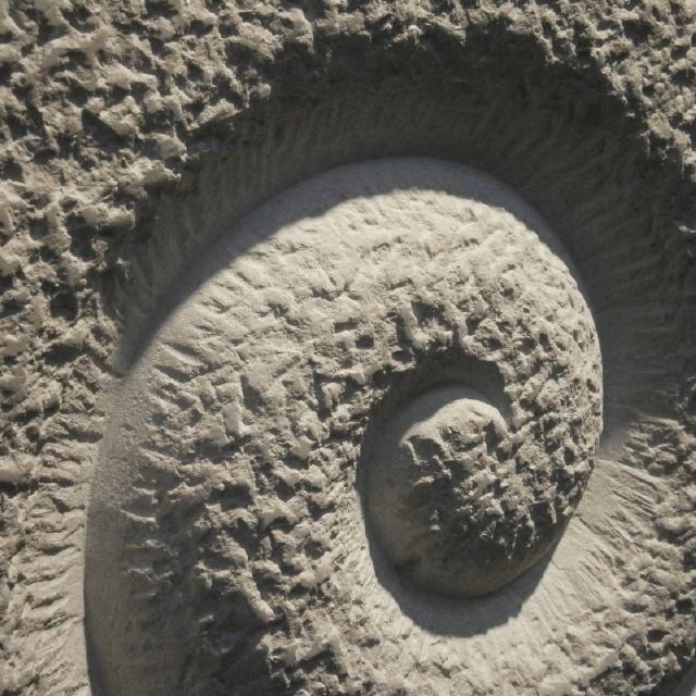 Spirale (Relief) / 2020 / Kalkstein / D40 cm